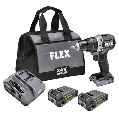 24V Brushless Cordless 1/2-Inch 750 In-Lbs Torque 2-Speed Hammer Drill Kit with