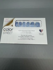 Color Street Nail Polish Strips Ice Castle Light Blue Glitter NIP FREE SHIPPING