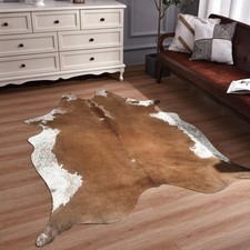 Faux Cowhide Rug: 5.2 x 6.3 Feet Cow Print Rug Large Western Decor for Living...