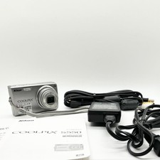 Nikon COOLPIX S550 Silver Compact Digital Camera Tested Working Japan