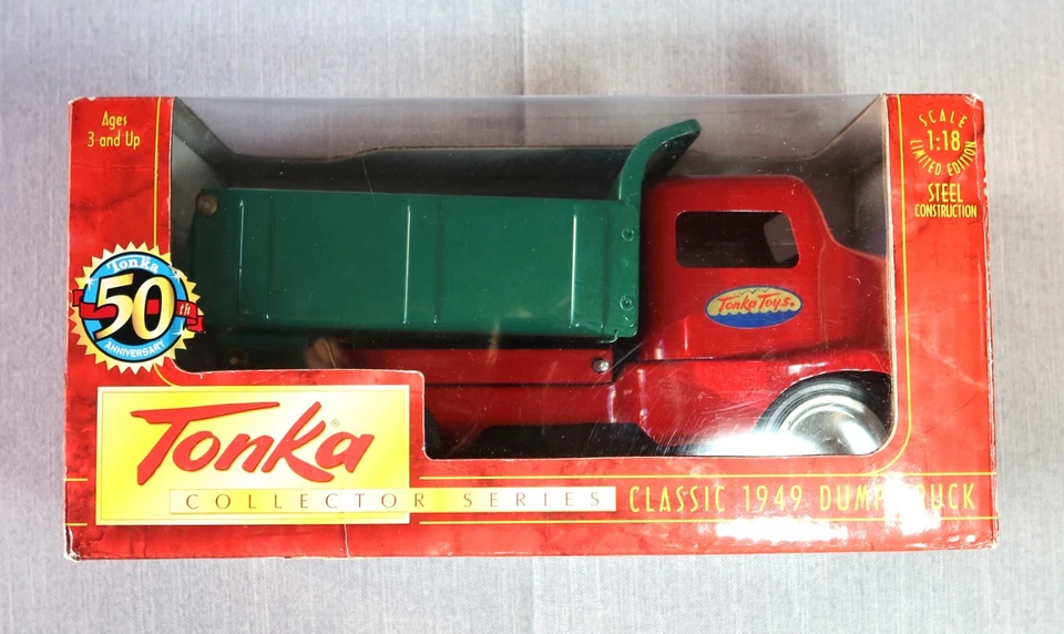 Tonka Collector Series 50th Annivesary 1949 Dump Truck + Enclosed Mini Toy Truck - Image 3 of 4