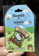 Hello Kitty Tanaka Farms Strawberry Enamel Pin