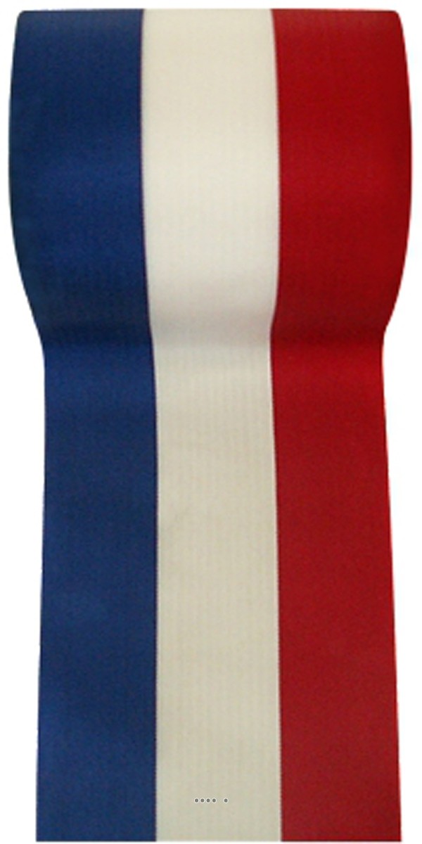 Ruban tricolore gros grain 38 mm bobine de 25m pour médailles H
