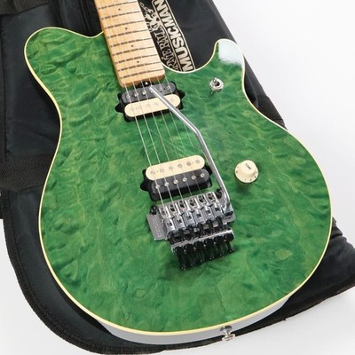 Music Man AXIS EX electric guitar, Trans Green, 1997 model