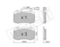 Metelli Bremsbelagsatz, Scheibenbremse 22-0251-8 FüR Maserati
