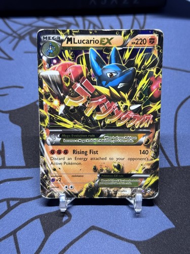 M Lucario EX 55/111 Holo EX Rare Furious Fists Pokemon Damaged