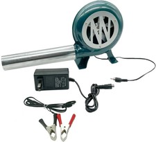 Dual Blower Fan 12V-120V Variable Speed for Charcoal Chimney Starter BBQ Forge