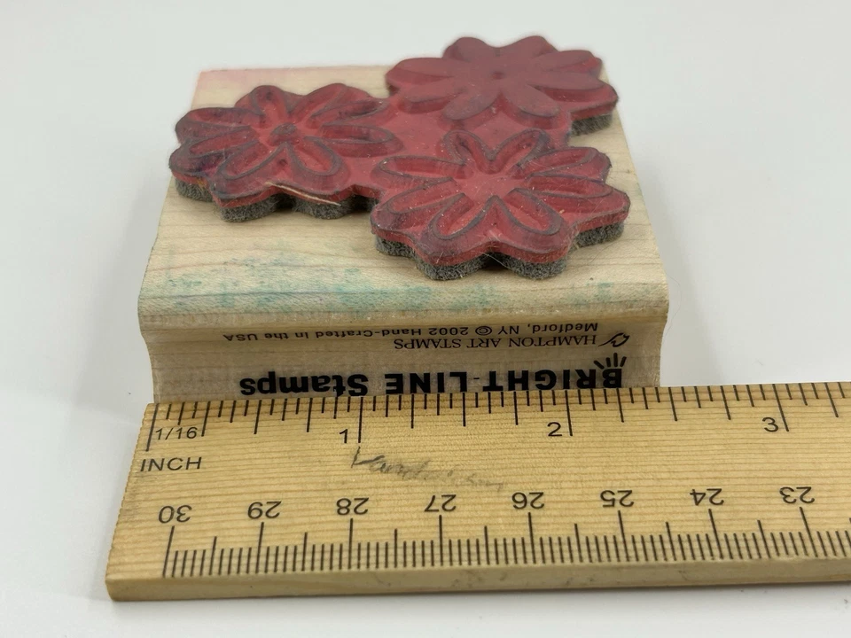 Hampton Art Night Line 2367 Flower PowerWood Mount Rubber Stamp - Image 4 of 4