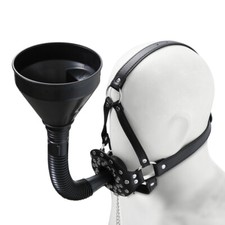 BDSM Trichter Mundknebel für Flüssigkeiten Bondage Mund Knebel