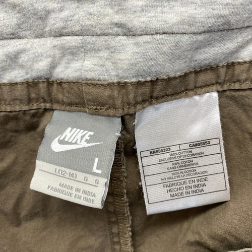 Nike Womens Size Medium Tan 100% Cotton Cargo Shorts SZ L (12-14) - 第 6/7 張圖片