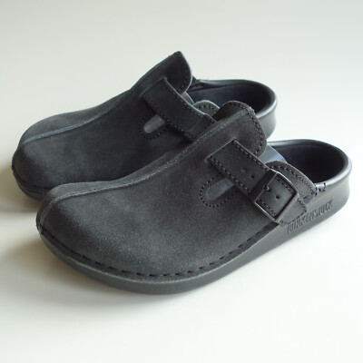 new TATAMI BIRKENSTOCK Suede Leather Clogs Slide YAZOO dark grey