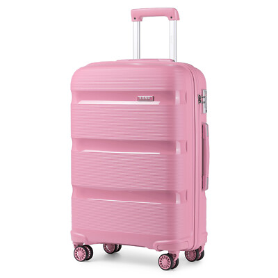  KONO 55x40x20cm Cabin Hand Luggage Hard Shell Travel Trolley 4 Spinner Wheels 