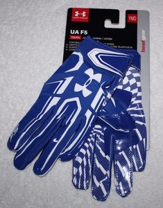 blue under armour football gloves
