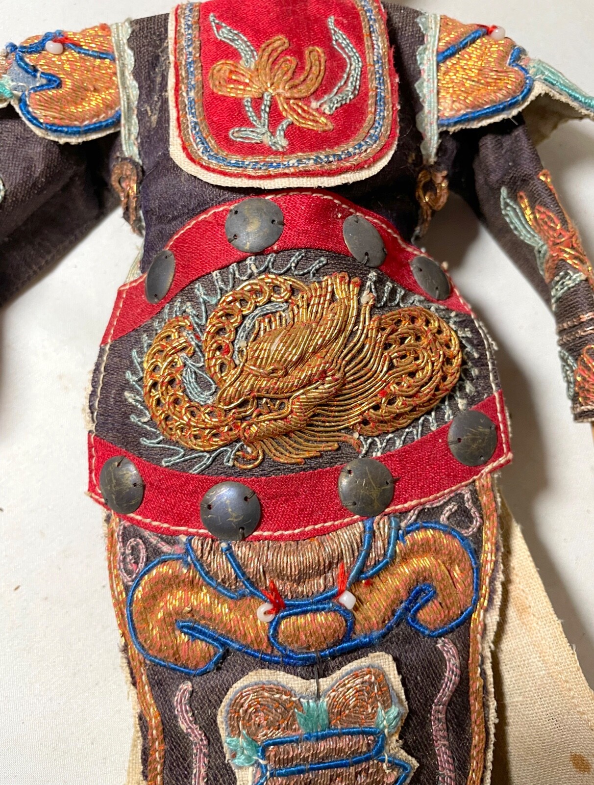 Antique Chinese Handmade Peking Opera Theatre Puppet Chaozhou Doll Qing Dynasty