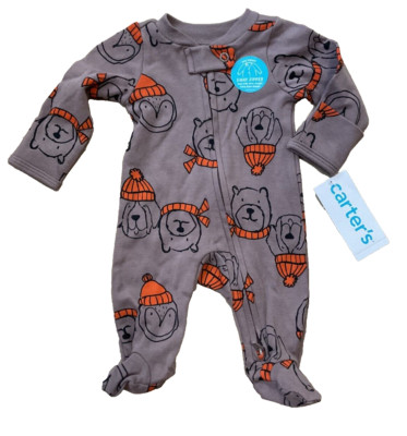 Carter's Baby Cotton Sleep and Play, Preemie, 2-Way Zipper