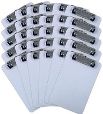 Small Memo Size 6'' x 9'' Clipboards Low Profile Clip Dry Erase Surface Pack ...