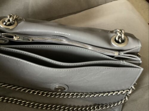 Balenciaga Crush Borsa Media Donna Grigio Con Catena Argento Vendita Finale- - Foto 5 di 15