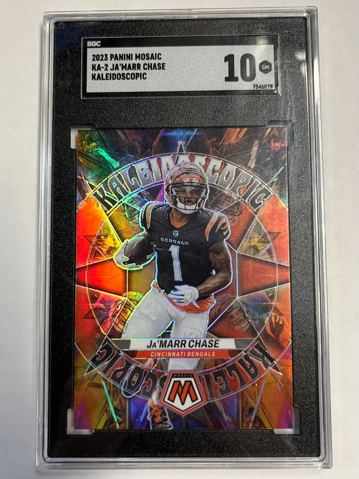 2023 Panini Mosaic JaMarr Chase Kaleidoscopic SGC 10 Gem Mint #KA-2 bengals