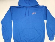 20405 Mens Majestic BUFFALO BILLS Pullover Hooded Hoodie SWEATSHIRT ROYAL