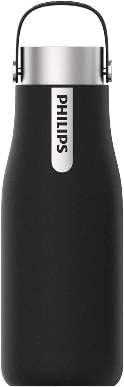 Philips Water GoZero Smart UV Bottle, Nero Large