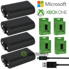 1/2/4X For Microsoft Xbox Play & Charge Rechargeable Battery with USB Cable Kit