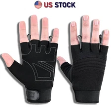 Seamora Women's Fingerless Thermal Knitted Gloves Warm Winter Half Finger Gloves