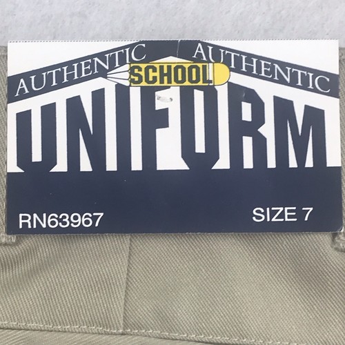 Authentic School Uniform Shorts Boys 7 Beige Elastic Waist Pleated Front NWT - Picture 7 of 9