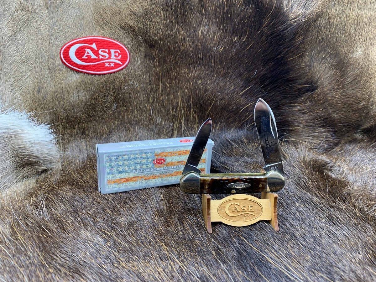 1980 Case Canoe 62131 Knife With Bone Handles & Blade Etch Mint In