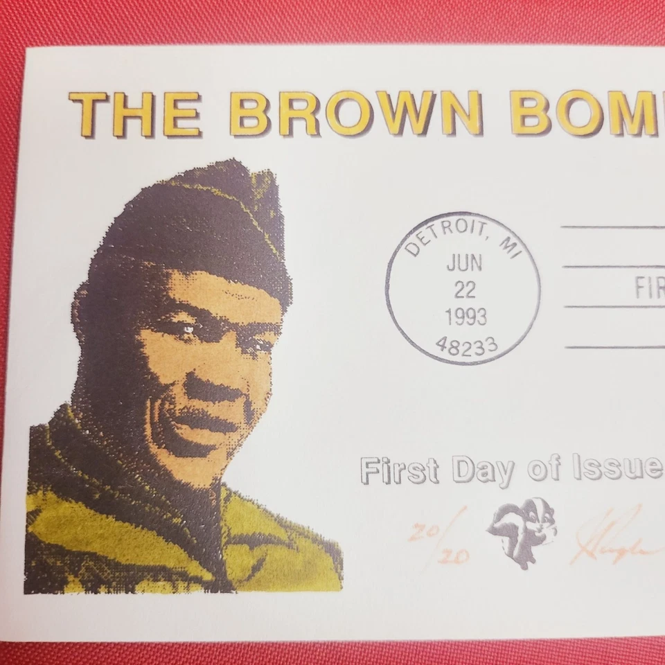 First Day of Issue Stamp Cache Envelope and Enclosure Joe Louis The Brown Bomber - Image 4 of 4