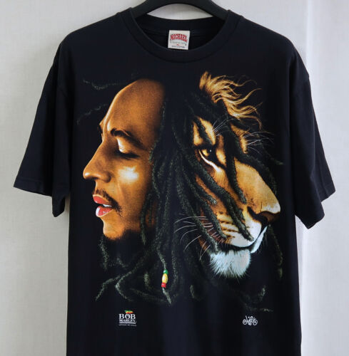 90s vintage original 1997 Bob Marley Rap Tee Shirt Jamaica Lion Rasta size  XL | eBay