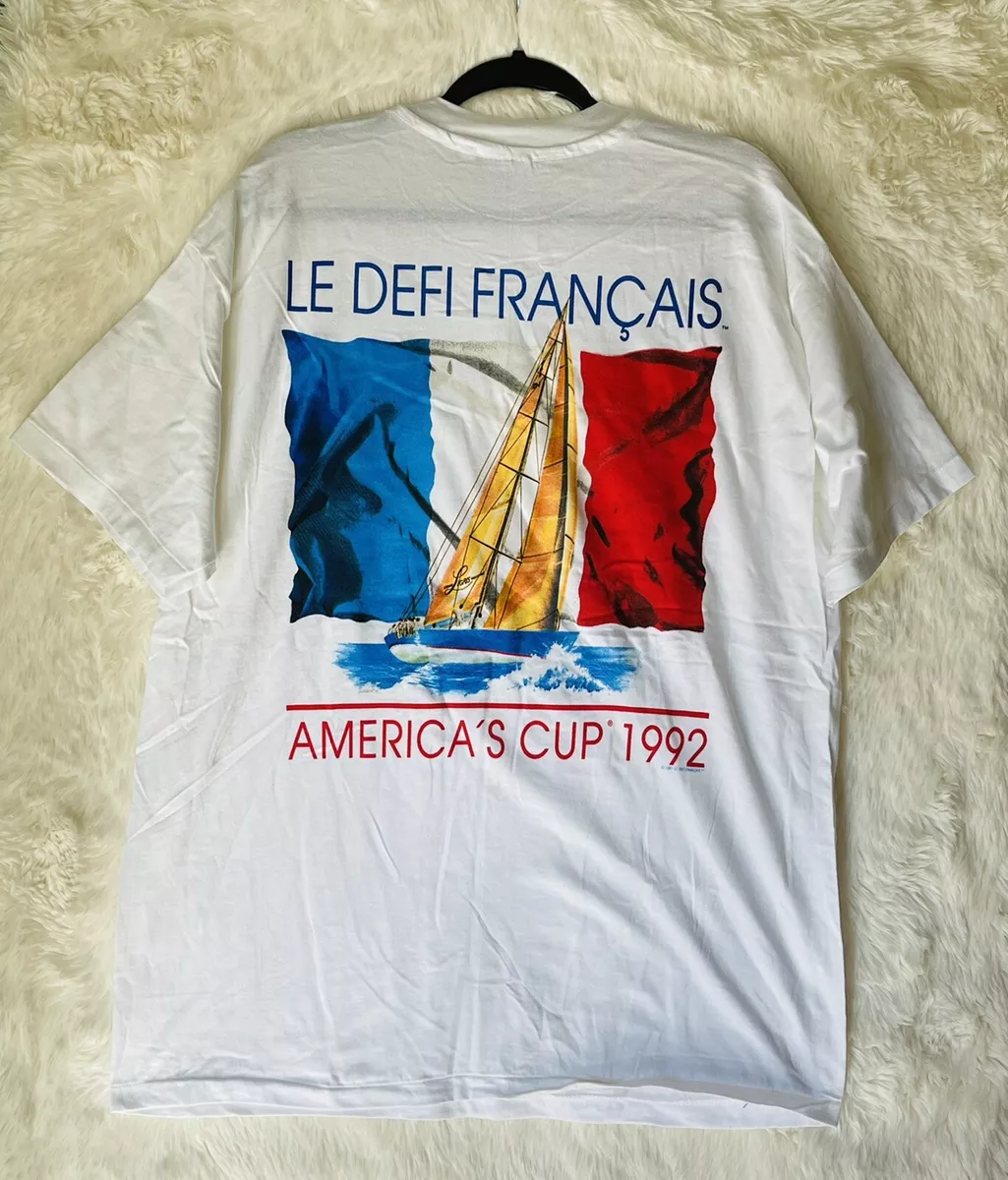 Vintage America s Cup 1992 LE DEFI FRANCAIS Single Stitch T Shirt