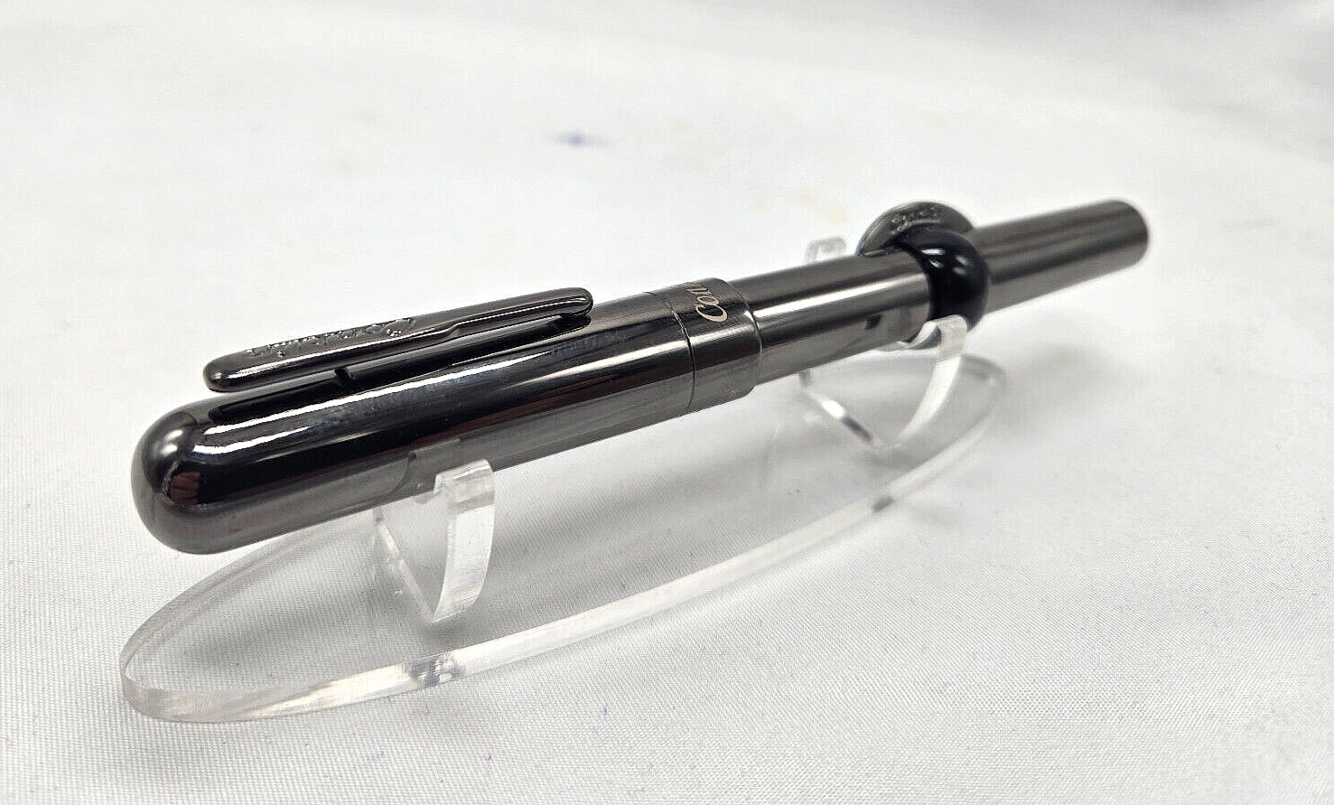 Conklin Mark Twain Gunmetal Crescent LTD ED (1898) FP - M Nib