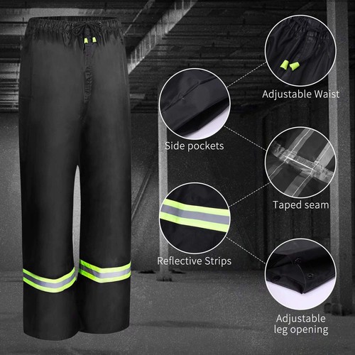 Rain Suits for Men Women Waterproof Breathable Rain Coats with Eye-Catching R... - Picture 3 of 6