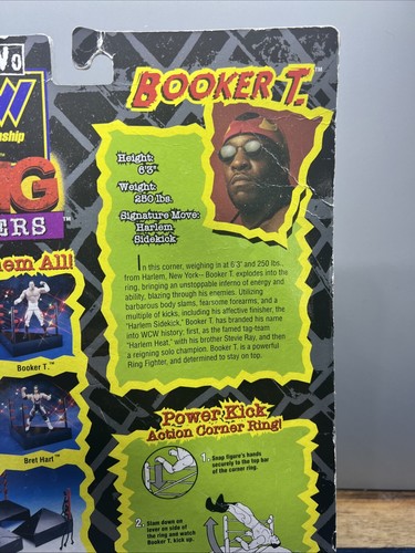 Figura de acción WCW Ring Fighters Booker T ToyBiz 1999 WWE - Imagen 5 de 5
