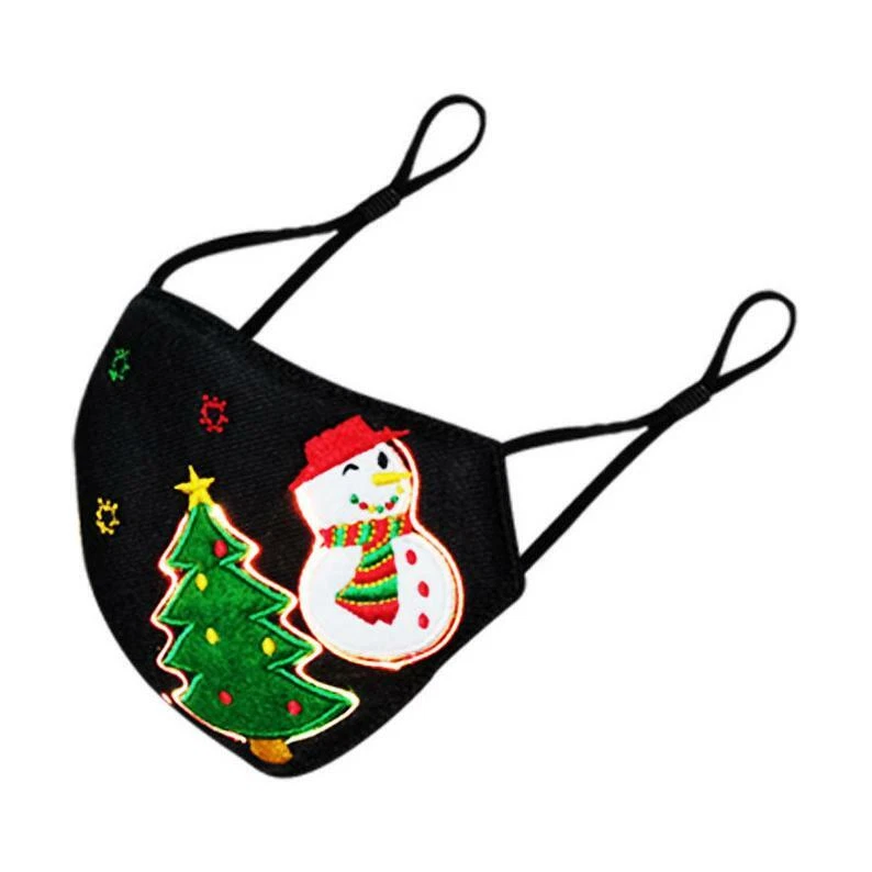 Flashing LED Luminous Face Mask Cover USB Rechargeable Light Up Christmas - Image 3 of 4