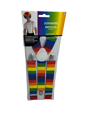 Rainbow Suspenders Costume Acessory  Suit Yourself Fancy Dress Up Halloween