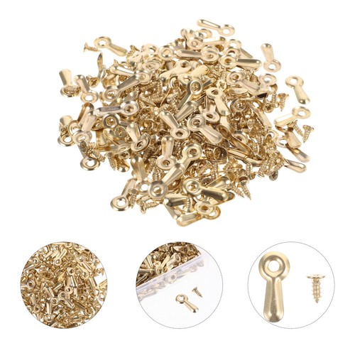 160 Pcs Golden Tablet Picture Frame Fasteners Photo Hardware Accessories