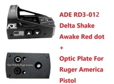 ADE RD3-012 Red Dot Sight + Optic Mounting Plate for Ruger American Pistol