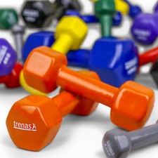 Coppia di manubri con rivestimento in plastica -  500 g 1 2 3 4 5 6 7 8 9 10 kg