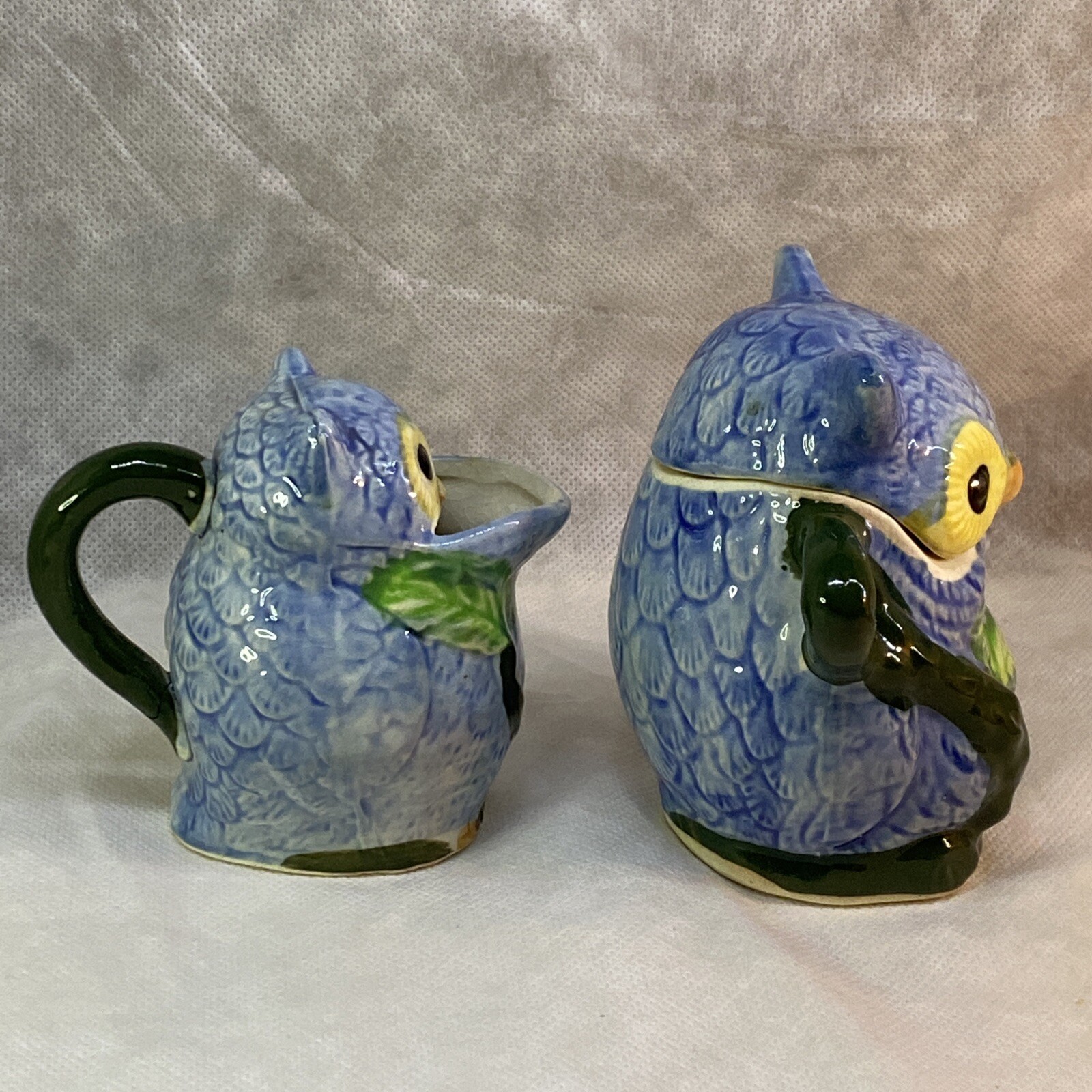 Vintage Owl sugar bowl with lid and creamer Made In Japan J eBay