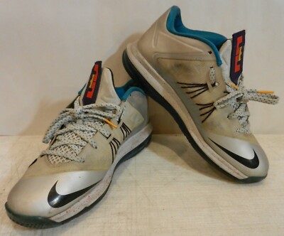 Nike 579765-002 Lebron 10 X Low Tropical Teal Platinum Sneakers Men's 8.5