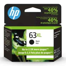 New Hewlett Packard HP 63XL High-Yield Black Ink Cartridge F6U64AN 