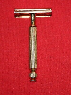 Vintage Gillette Tech Gold Tone De Safety Razor Ebay