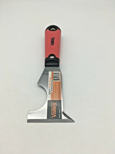 Cuchillo masilla 5 en 1 para pintores herramienta mango de plástico suave al tacto acero inoxidable - Imagen 2 de 6