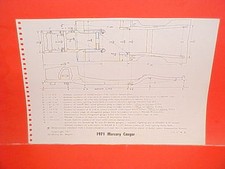 1971 Mercury Cougar Xr-7 Convertible Oldsmobile Olds 98 88 Frame Dimension Chart