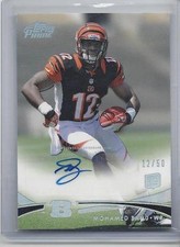 1/1 MOHAMED SANU 2012 TOPPS PRIME RAINBOW HOLOFOIL AUTO RC #D 12/50 ( JSY #12! )