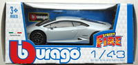 Bburago Lamborghini Huracan LP610-4 Hellgrau 1:43 Neu/Ovp Modellauto Auto Car