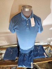 Goodfellow Polo Shirt Mens Medium Standard reflection Blue Golf Rugby Preppy