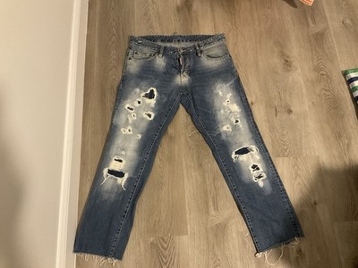 Dsquared2 Distressed Skinny Jeans Men s IT 48|32 US | Ripped Denim | Cropped 28
