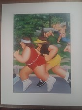 Beryl Cook mounted print - Women Running